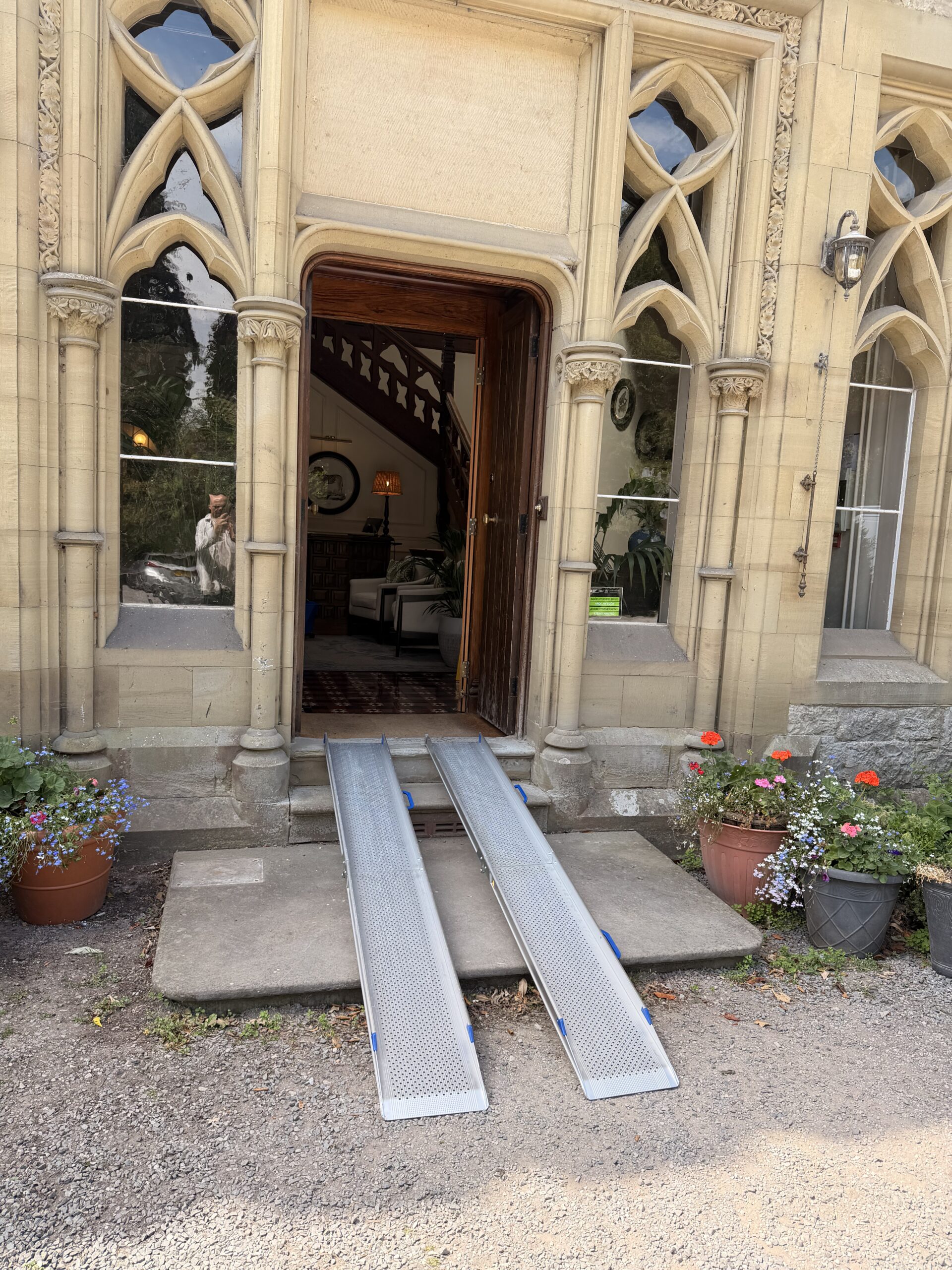 wheelchair ramp at entrance